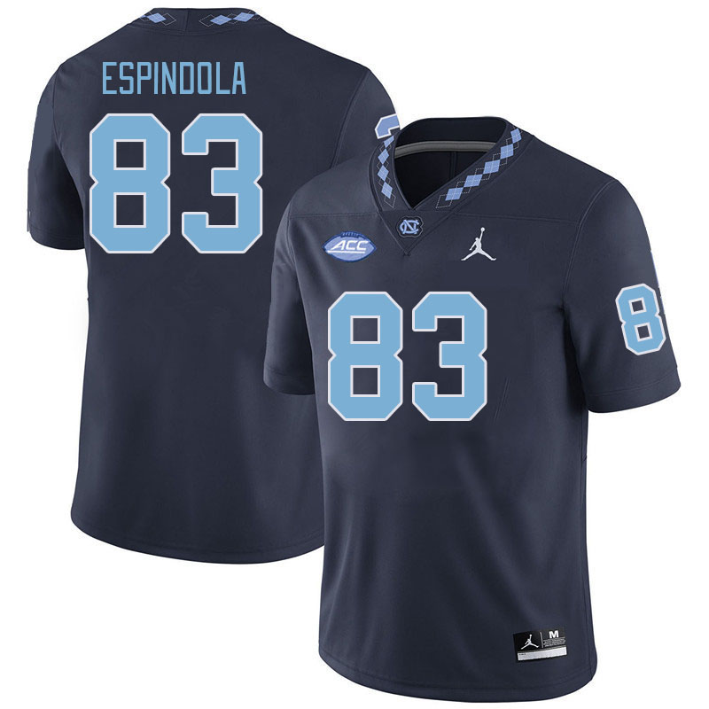 Men #83 Josh Espindola North Carolina Tar Heels College Football Jerseys Stitched Sale-Navy